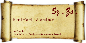 Szeifert Zsombor névjegykártya