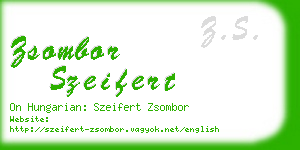 zsombor szeifert business card